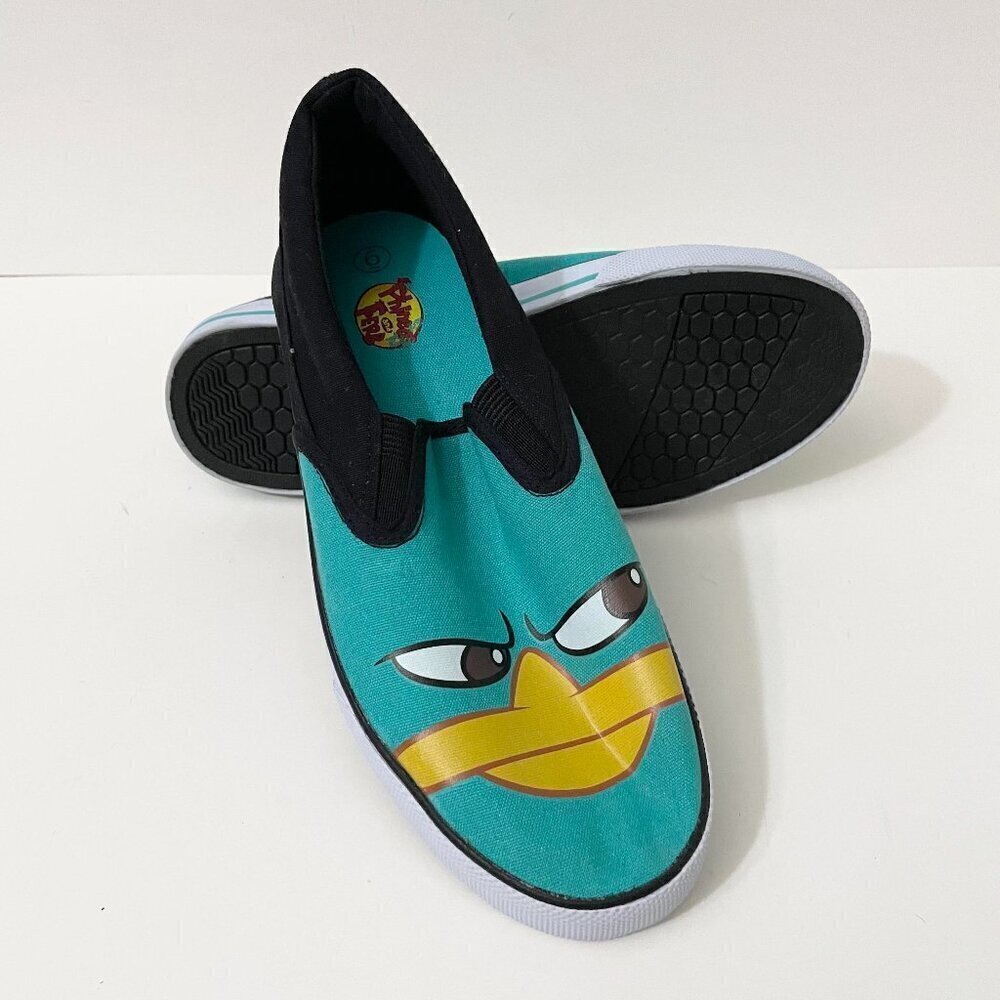 Disney Phineas ad Ferb Slip On Shoes Youth Boys Size 6